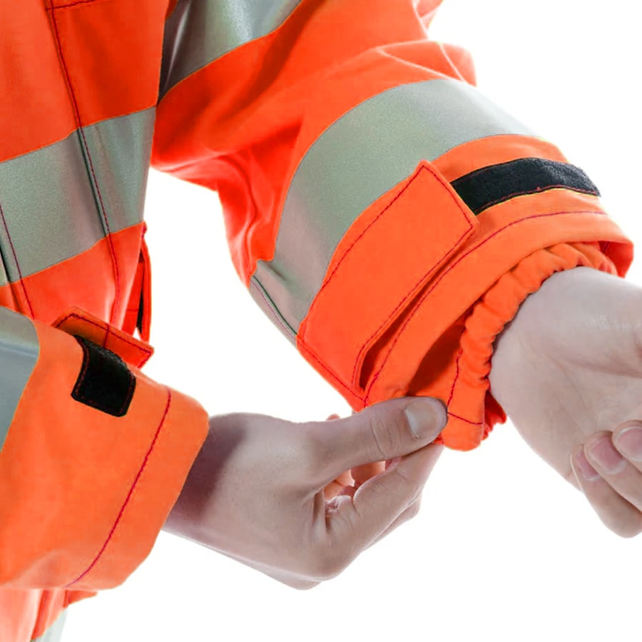 EXTREME GORE-TEX PYRAD® CAT 3 FR/ARC Rated Breathable High Visibility Rainwear Trench Coat Orange/Black