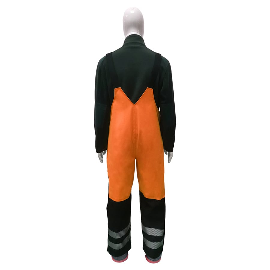 GORE-TEX PYRAD® 4SEASON CAT 3 FR/ARC Rated Breathable High Visibility Rainwear Bib Trouser Orange/Black