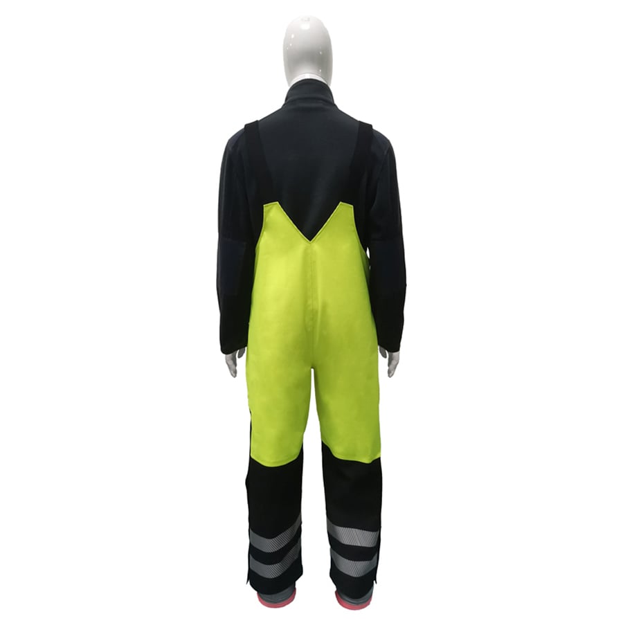 GORE-TEX PYRAD® 4SEASON CAT 3 FR/ARC Rated Breathable High Visibility Rainwear Bib Trouser Yellow/Black