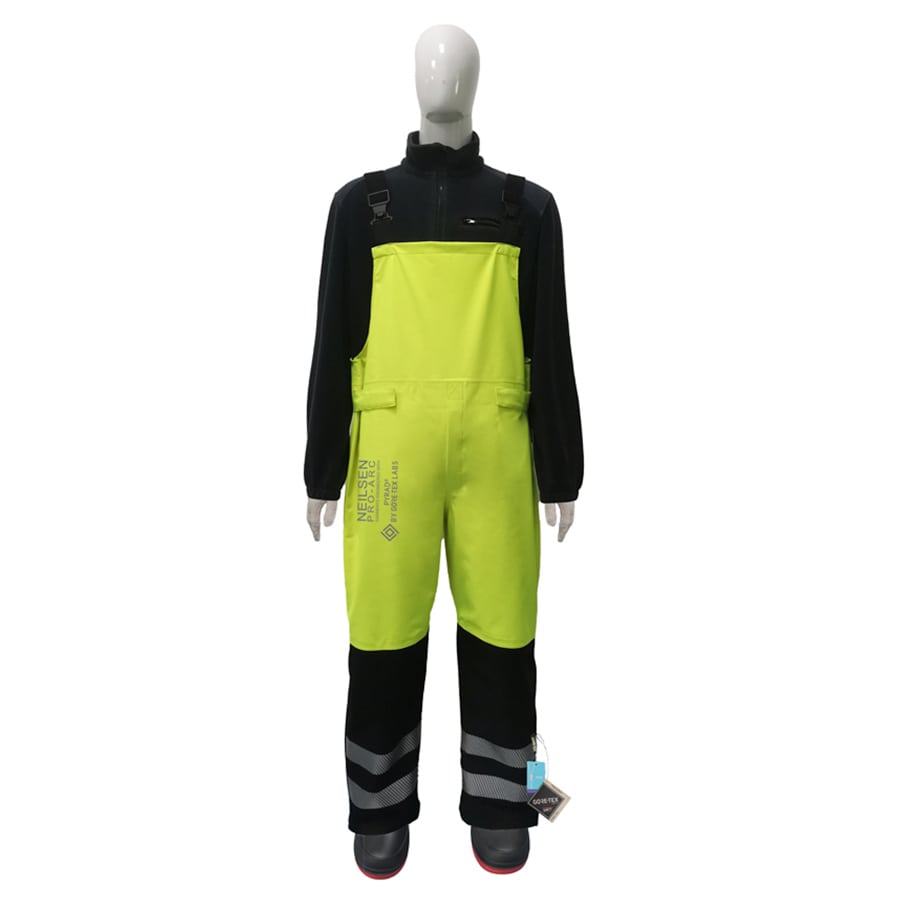 GORE-TEX PYRAD® 4SEASON CAT 3 FR/ARC Rated Breathable High Visibility Rainwear Bib Trouser Yellow/Black