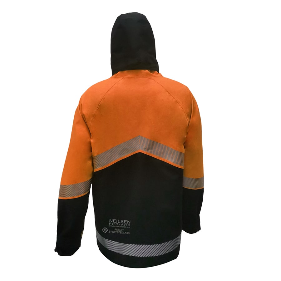 GORE-TEX PYRAD® 4SEASON CAT 3 FR/ARC Rated Breathable High Visibility Rainwear Coat Orange/Black