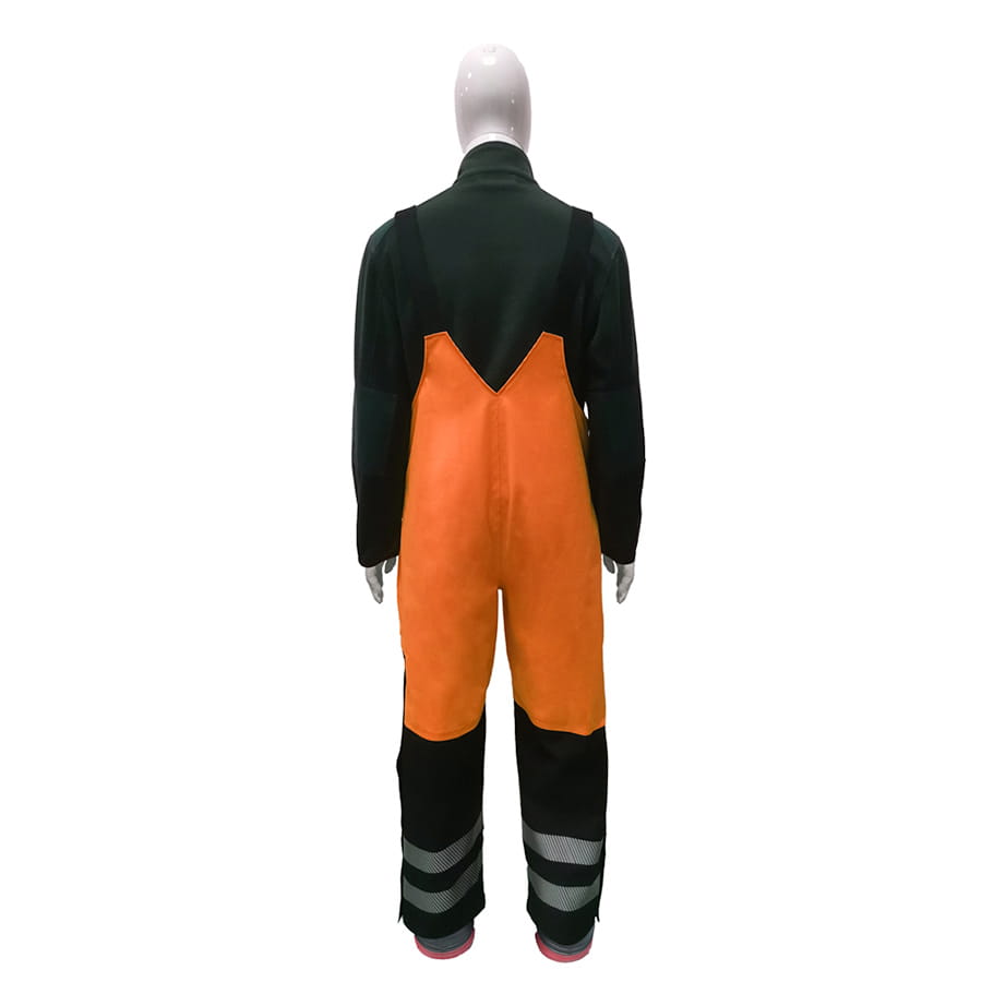 GORE-TEX PYRAD® 4SEASON CAT 3 FR/ARC Rated Breathable High Visibility Rainwear Bib Trouser Orange/Black