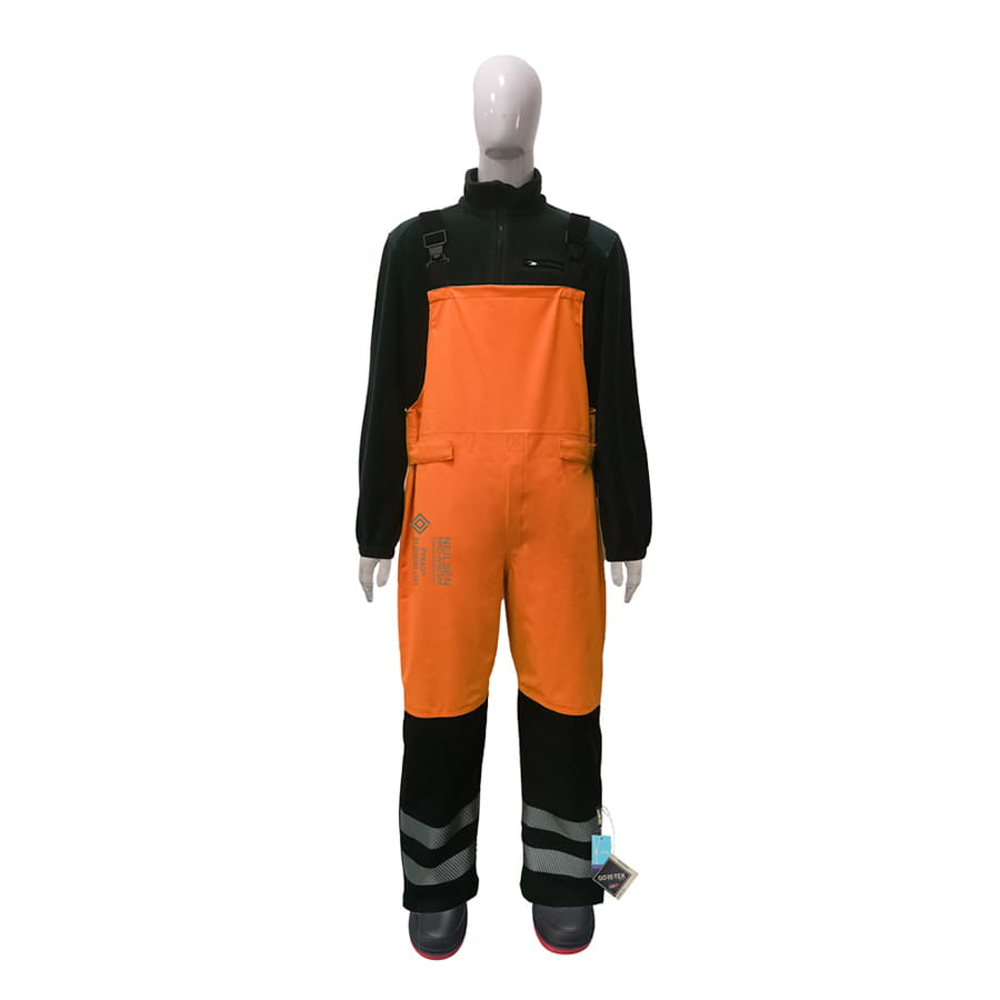 GORE-TEX PYRAD® 4SEASON CAT 3 FR/ARC Rated Breathable High Visibility Rainwear Bib Trouser Orange/Black