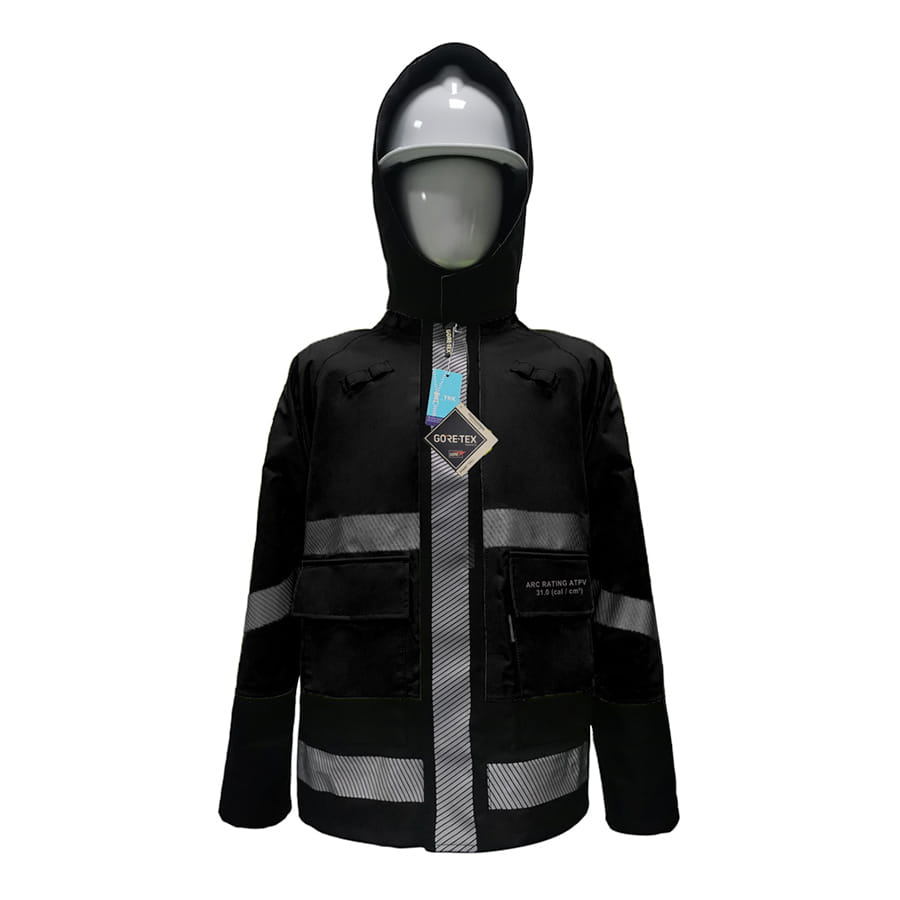 GORE-TEX PYRAD® 4SEASON CAT 3 FR/ARC Rated Breathable Rainwear Coat Black