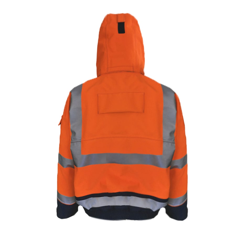 GORE-TEX PYRAD® EXTREME CAT 3 FR/ARC Rated Breathable High Visibility Rainwear Bomber Jacket Orange/Black