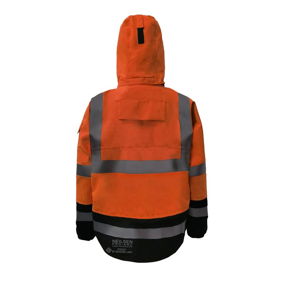 GORE-TEX PYRAD® EXTREME CAT 3 FR/ARC Rated Breathable High Visibility Rainwear Coat Orange/Black