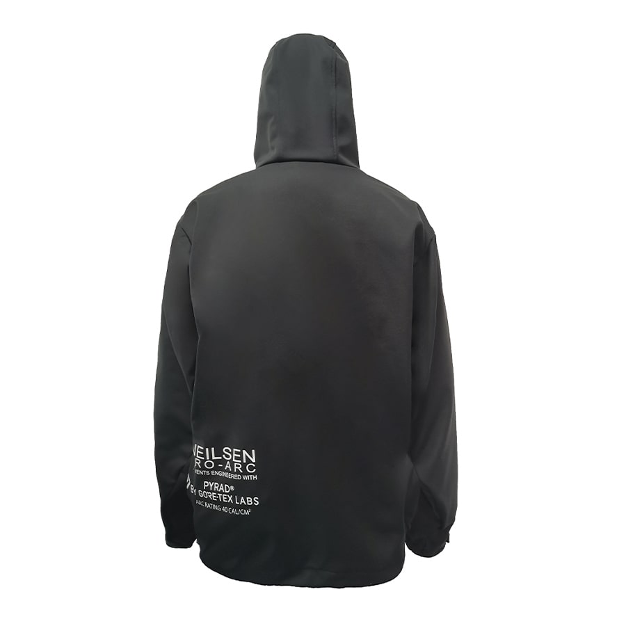 Neilsen FR/ARC Rated Black Softshell Fleece Jacket made with PYRAD® WINDSTOPPER® Fabric by GORE-TEX LABS