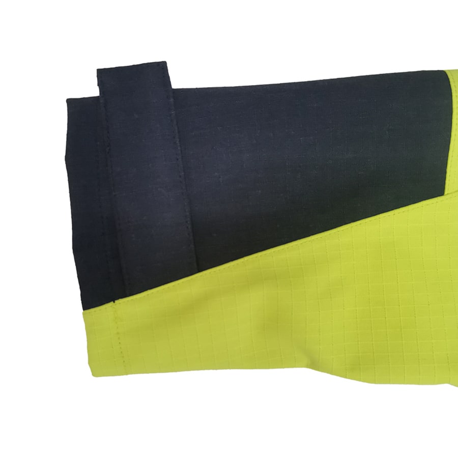 PRO ARC FR/ARC CAT 3 Executive Coat Breathable High Visibility Rainwear Yellow/Navy