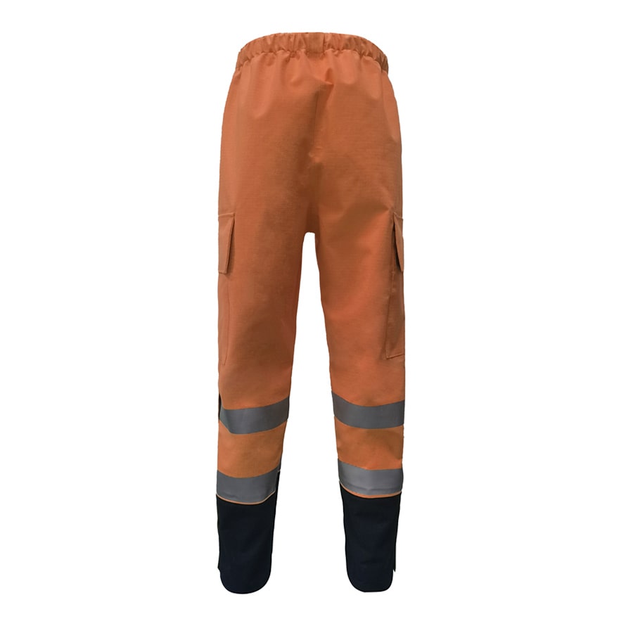 PRO ARC FR/ARC CAT 3 Breathable High Visibility Rainwear Over Ladies Trouser Orange/Navy