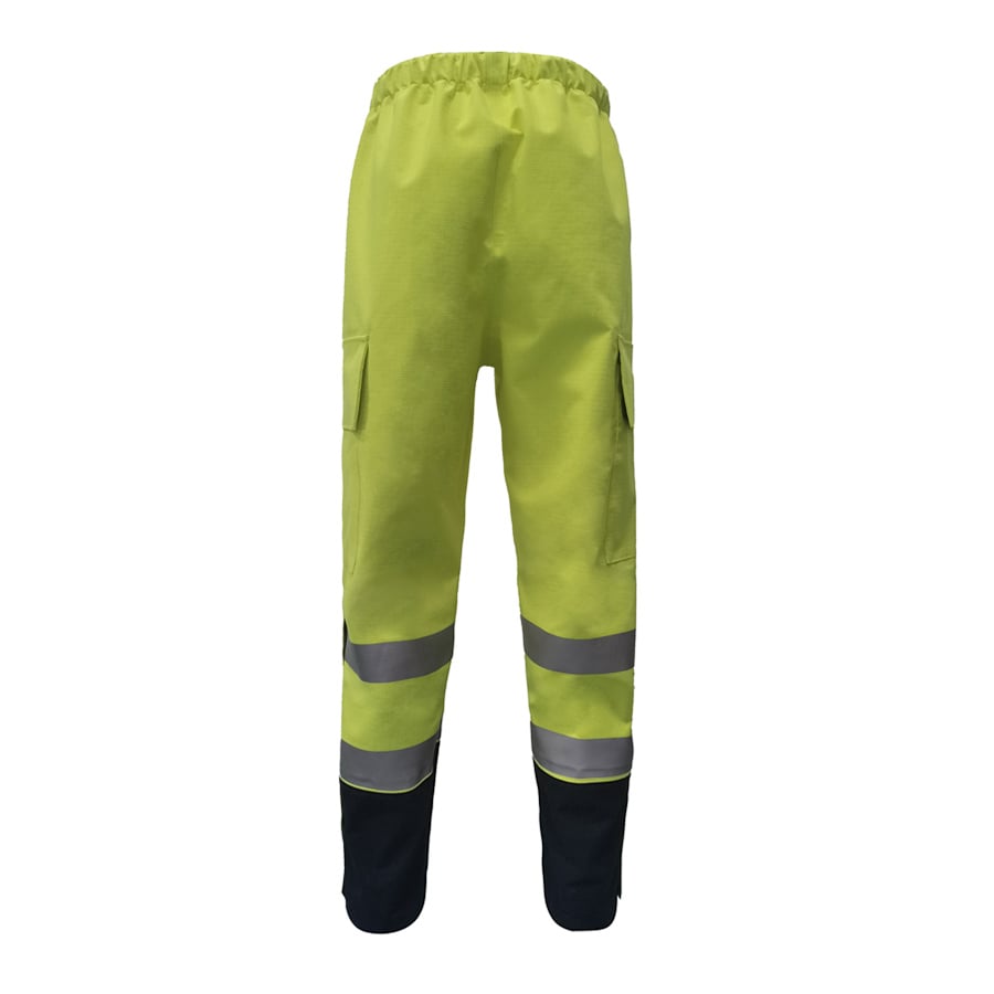 PRO ARC FR/ARC CAT 3 Breathable High Visibility Rainwear Over Ladies Trouser Yellow/Navy