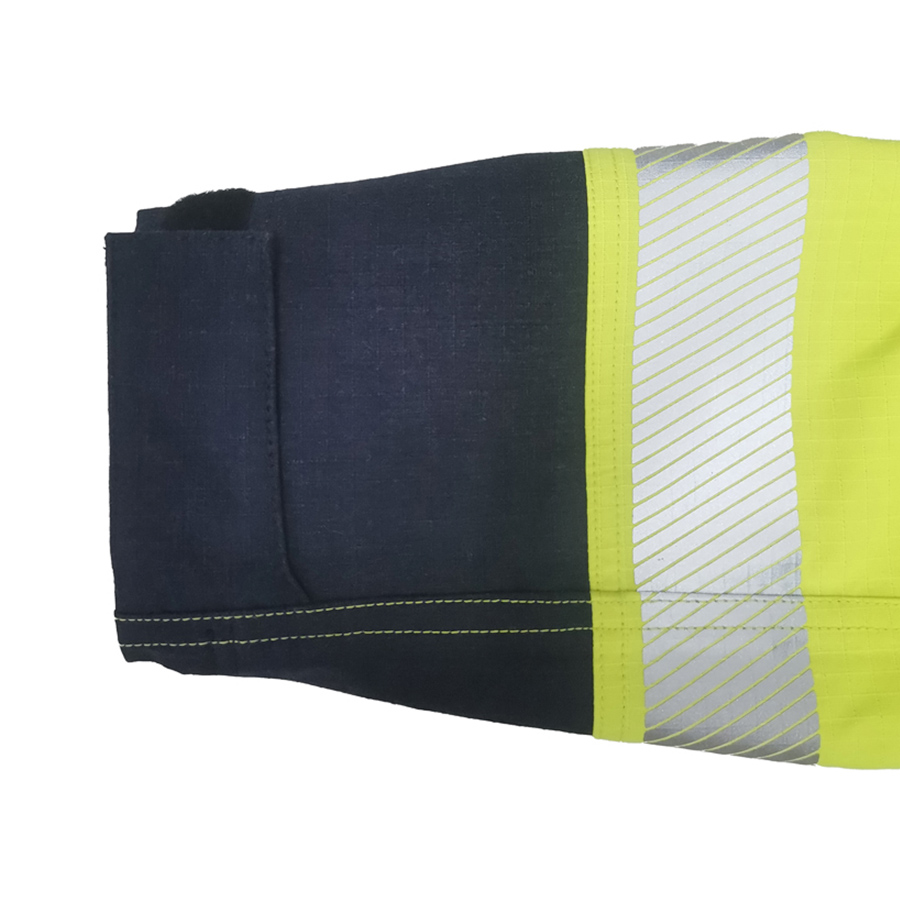 PRO ARC FR/ARC CAT 3 Shuttle Jacket Breathable High Visibility Rainwear Yellow/Navy