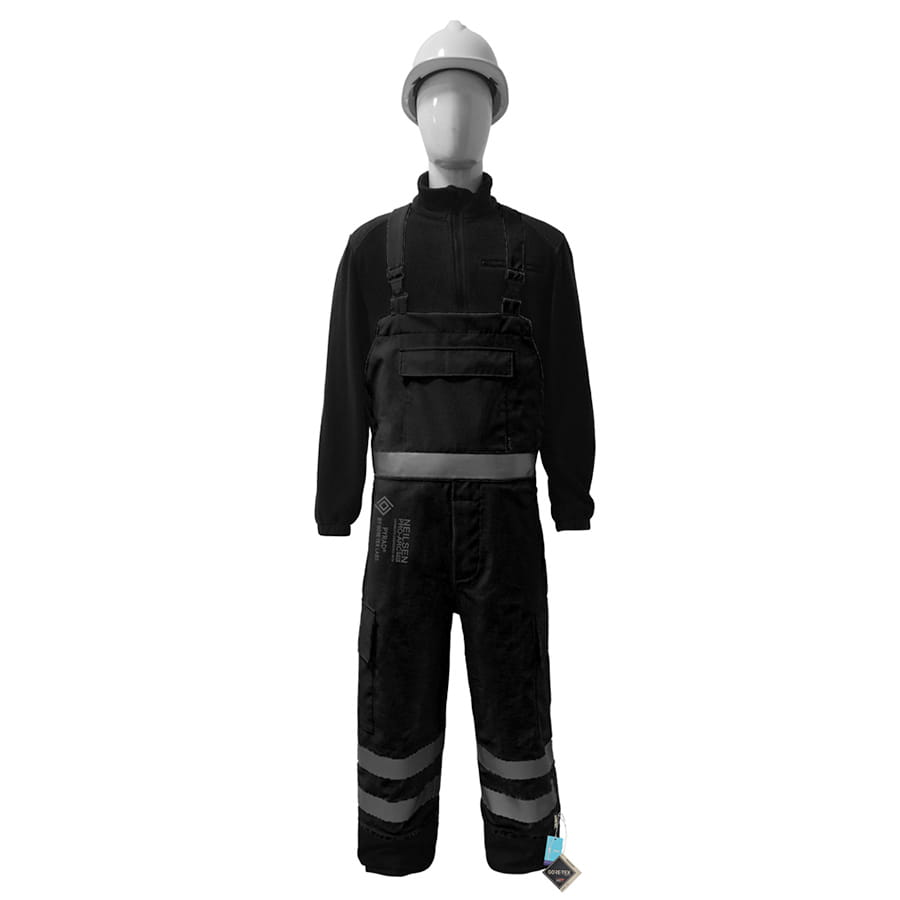 GORE-TEX PYRAD® EXTREME CAT 3 FR/ARC Rated Breathable Rainwear Bib Trouser Black