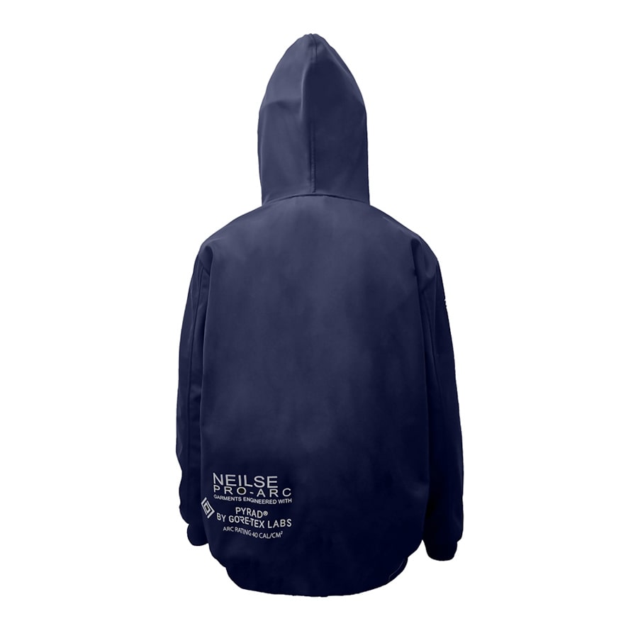 Neilsen FR/ARC Rated Navy Softshell Fleece Hoody made with PYRAD® WINDSTOPPER® Fabric by GORE-TEX LABS