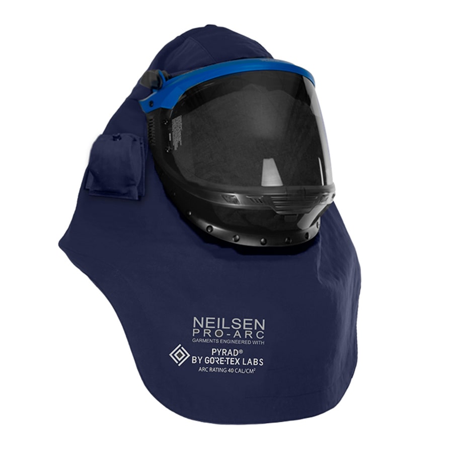 HIGH VOLTAGE 40 CAL PY40H SWITCH SUIT LIFT SHIELD HOOD/SHROUD BLUE PYRAD® Fabric by GORE-TEX LABS