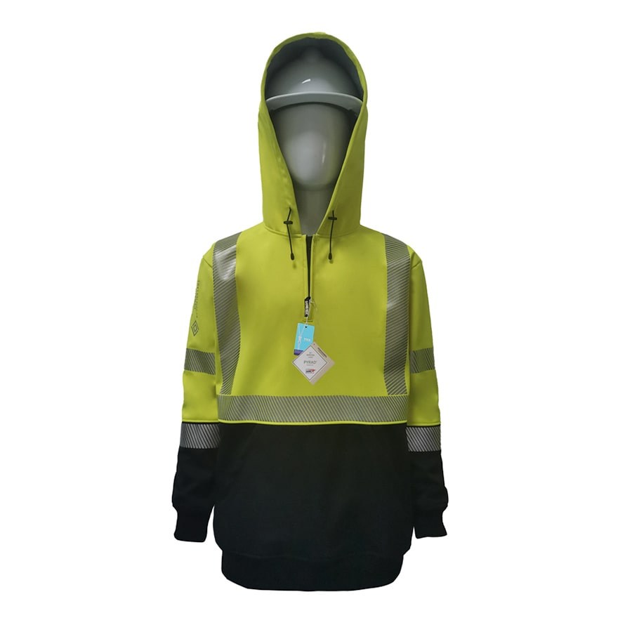 FR-ARC-Rated-Softshell-Fleece-Coat-made-with-PYRAD-WINDSTOPPER-PYFHHZHV-HALF-ZIPPER-YWBLK