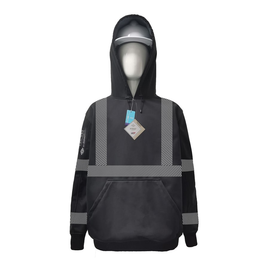 Neilsen-FR-ARC-Rated-Hi-Vis-Black-Softshell-Fleece-No-Zip