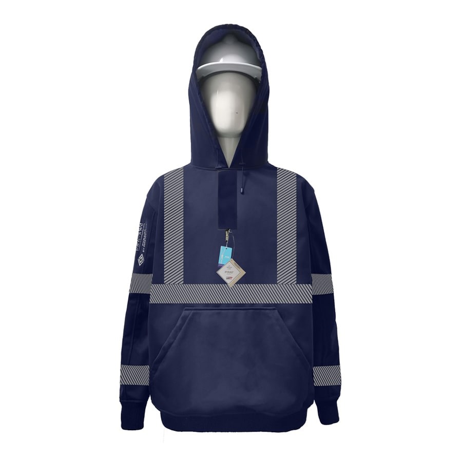Neilsen-FR-ARC-Rated-Hi-Vis-Navy-Softshell-Fleece-Half-Zip