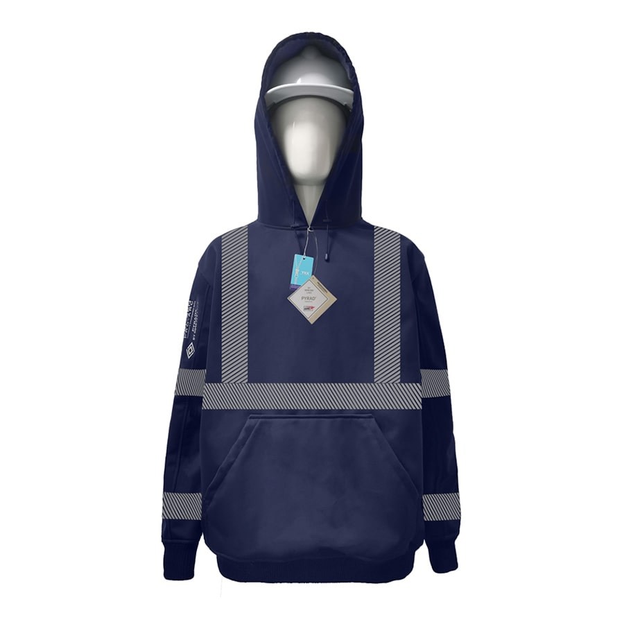 Neilsen-FR-ARC-Rated-Hi-Vis-Navy-Softshell-Fleece-No-Zip