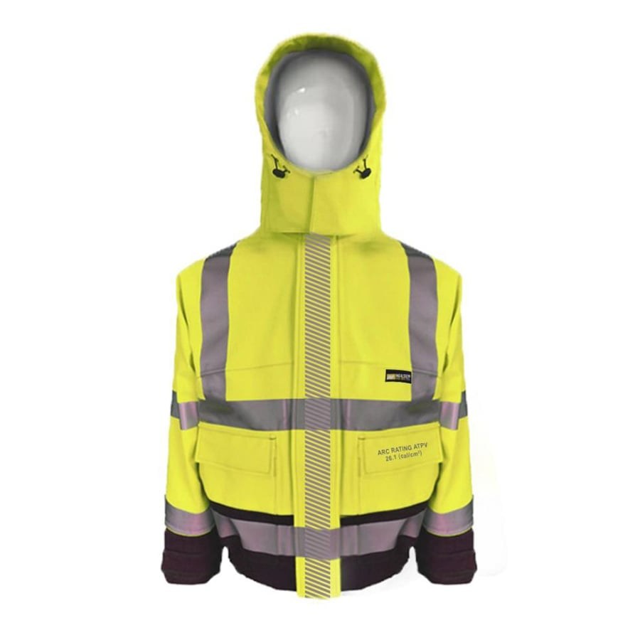PRO-ARC-FR-ARC-CAT-3-Breathable-High-Visibility-Rainwear-Coat-Yellow-Navy5